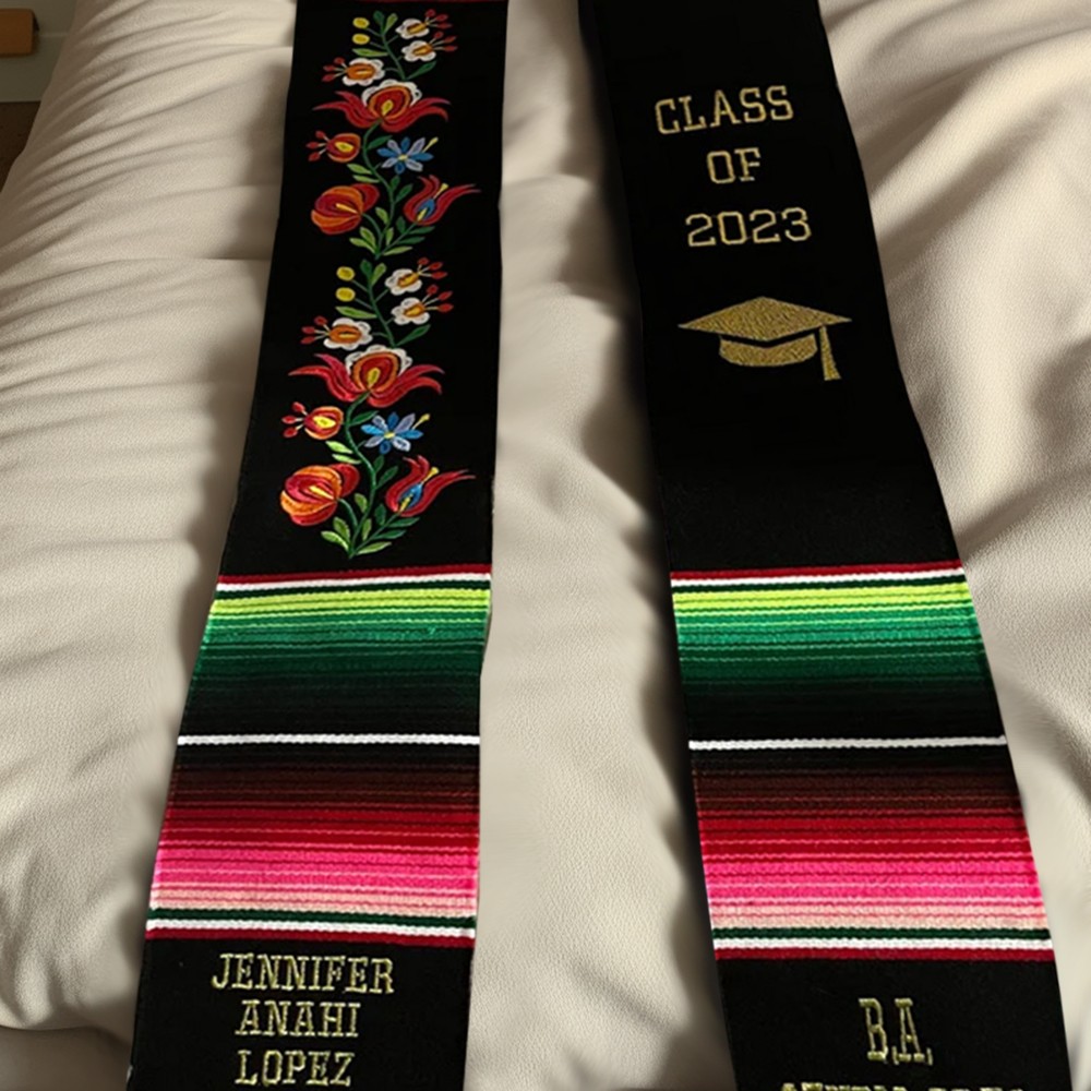 Personalized Mexico Graduation Stole Class of 2024, Mexican Graduation Sash, High School College University Custom Graduation Gifts