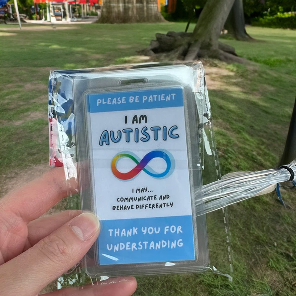 Personalized Autism Card for Communication, Autism Cards Lanyard ...