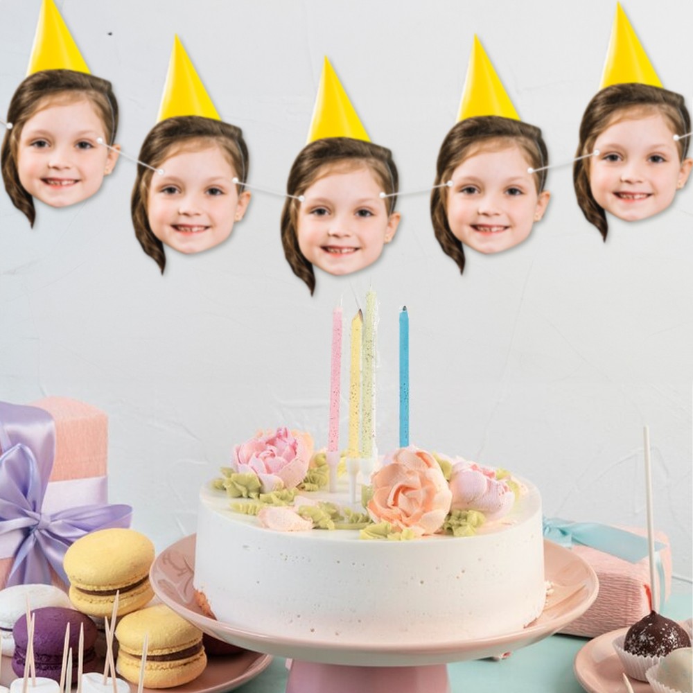 Benutzerdefiniertes Gesichtsfoto-Geburtstagsbanner