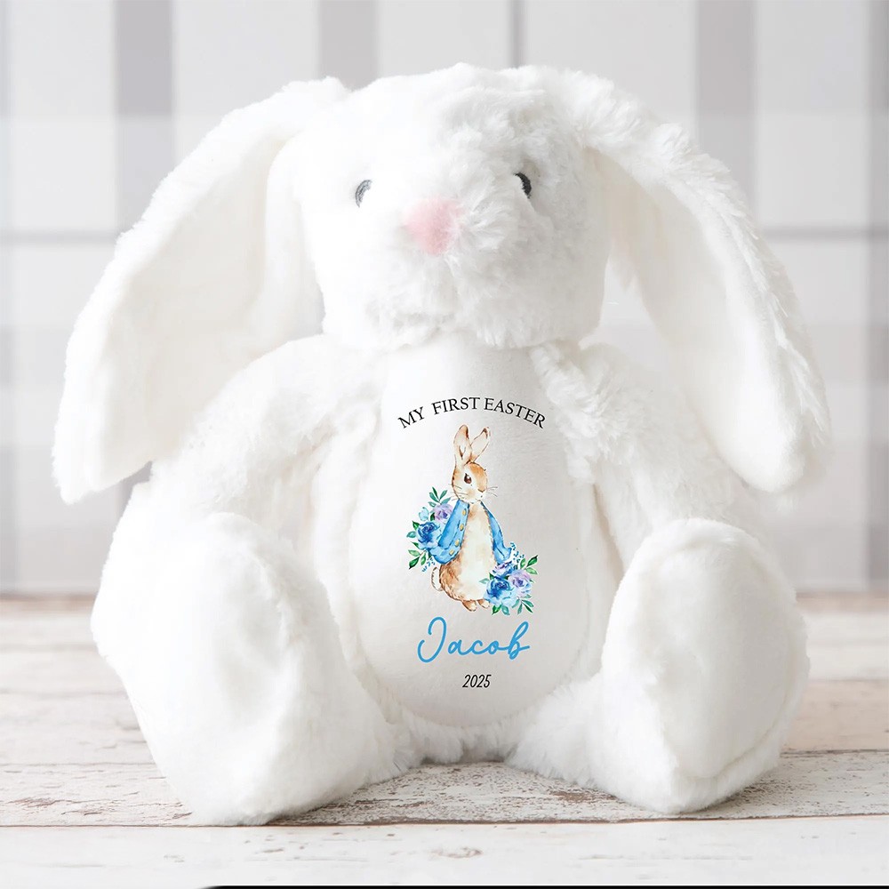 My First Easter Bunny Rabbit Soft Toy Gift - 1st Easter Gift For Baby - Personalised Easter Bunny - Easter Bunny For Child - Easter Keepsake