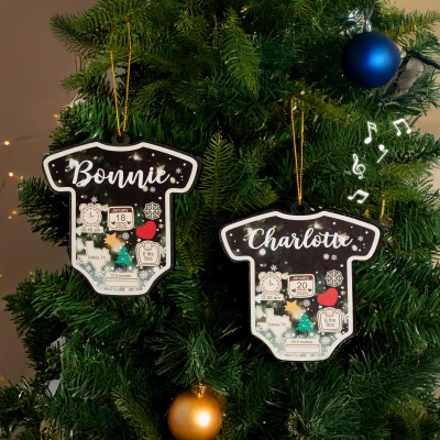Personalized baby's first Christmas music player pendant, customized baby birth information, baby's first Christmas gift