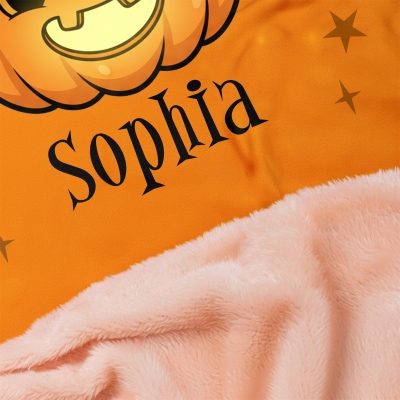Custom Name Halloween Hooded Blanket, Cozy Wearable Throw with Fun Spooky Designs, Festival Gift for Friends/Family/Kids