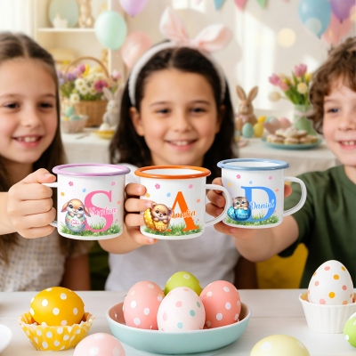 easter enamel mug