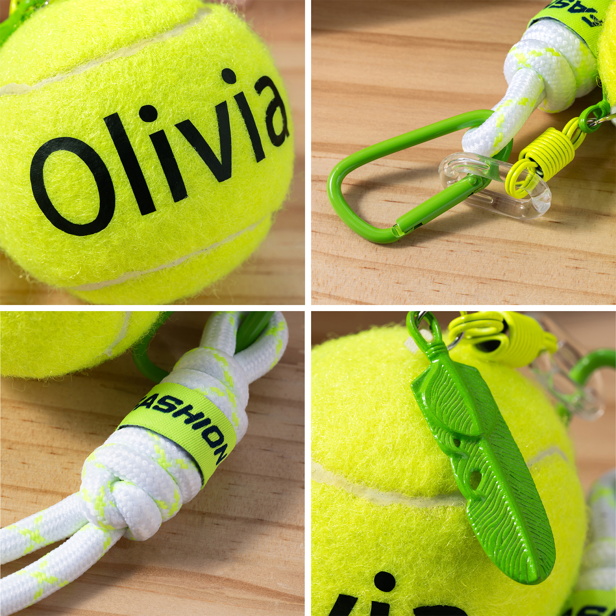 Mini Tennis Ball Keychain - Novelty Gift For Players (6 Color Options)
