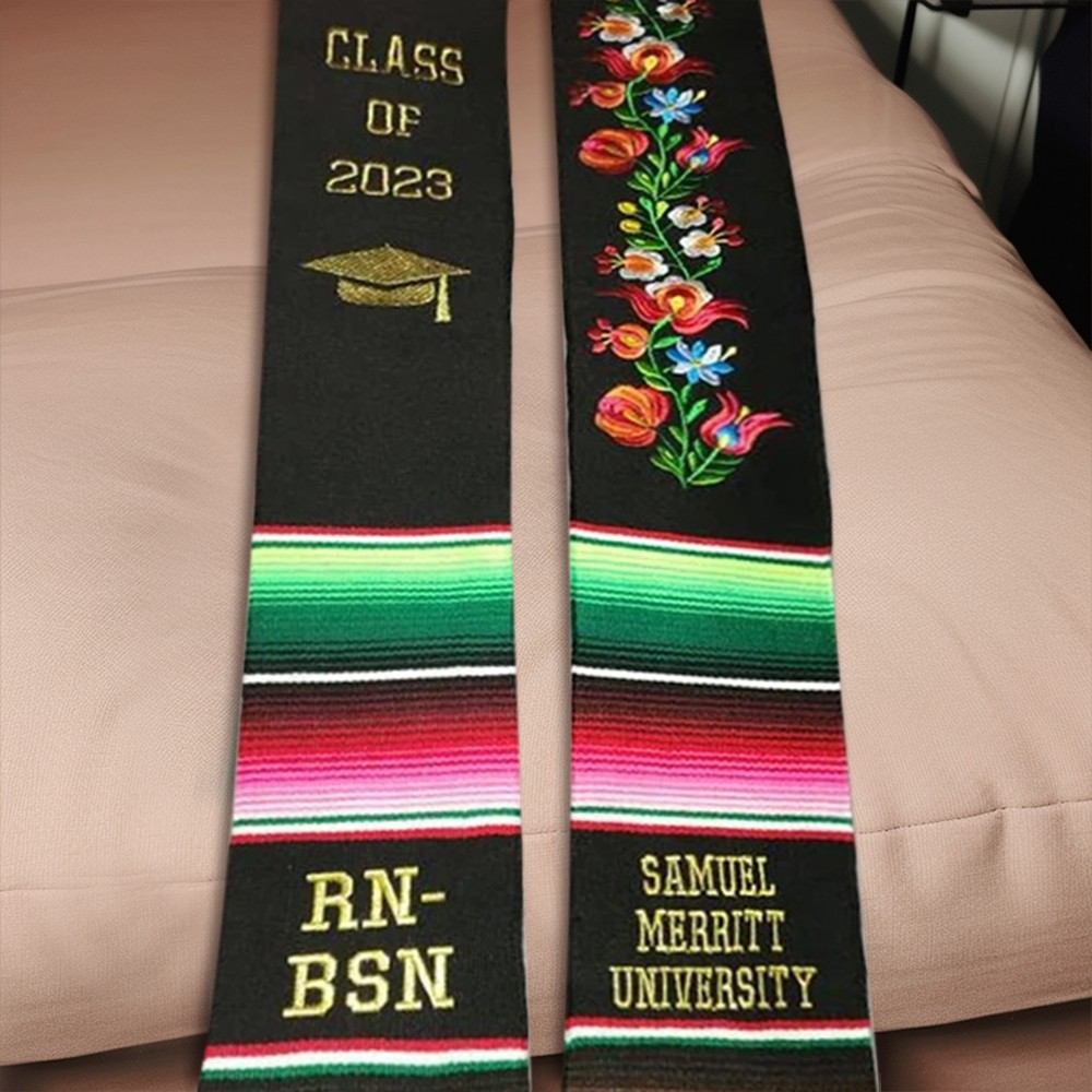 Personalized Mexico Graduation Stole Class of 2024, Mexican Graduation Sash, High School College University Custom Graduation Gifts