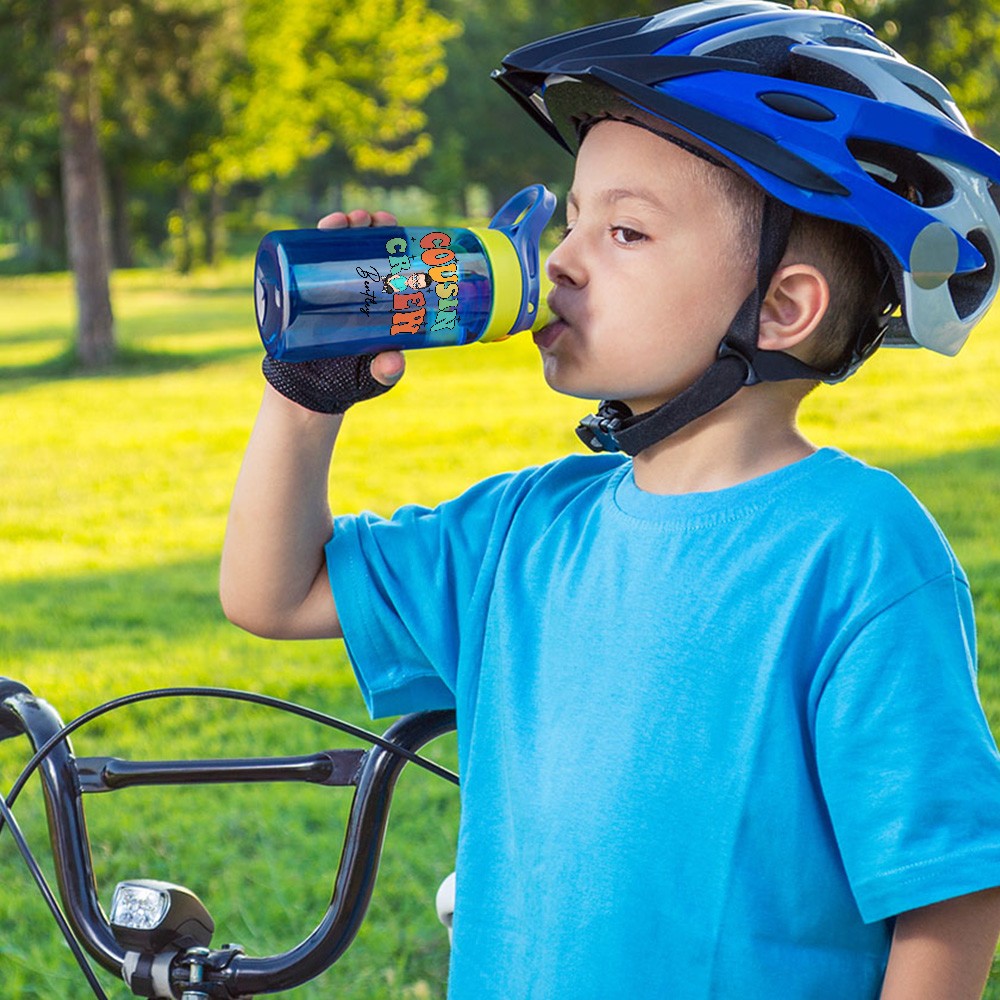 water bottle with straw