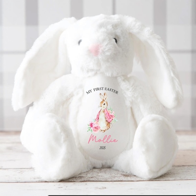 My First Easter Bunny Rabbit Soft Toy Gift - 1st Easter Gift For Baby - Personalised Easter Bunny - Easter Bunny For Child - Easter Keepsake