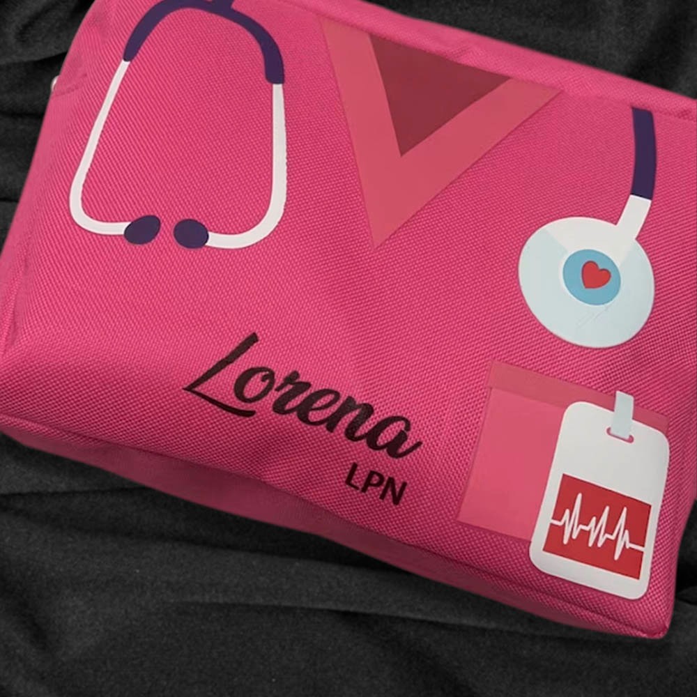 Personalized Large Nurse Tote Bag for Work, Small Canvas Nursing Bag