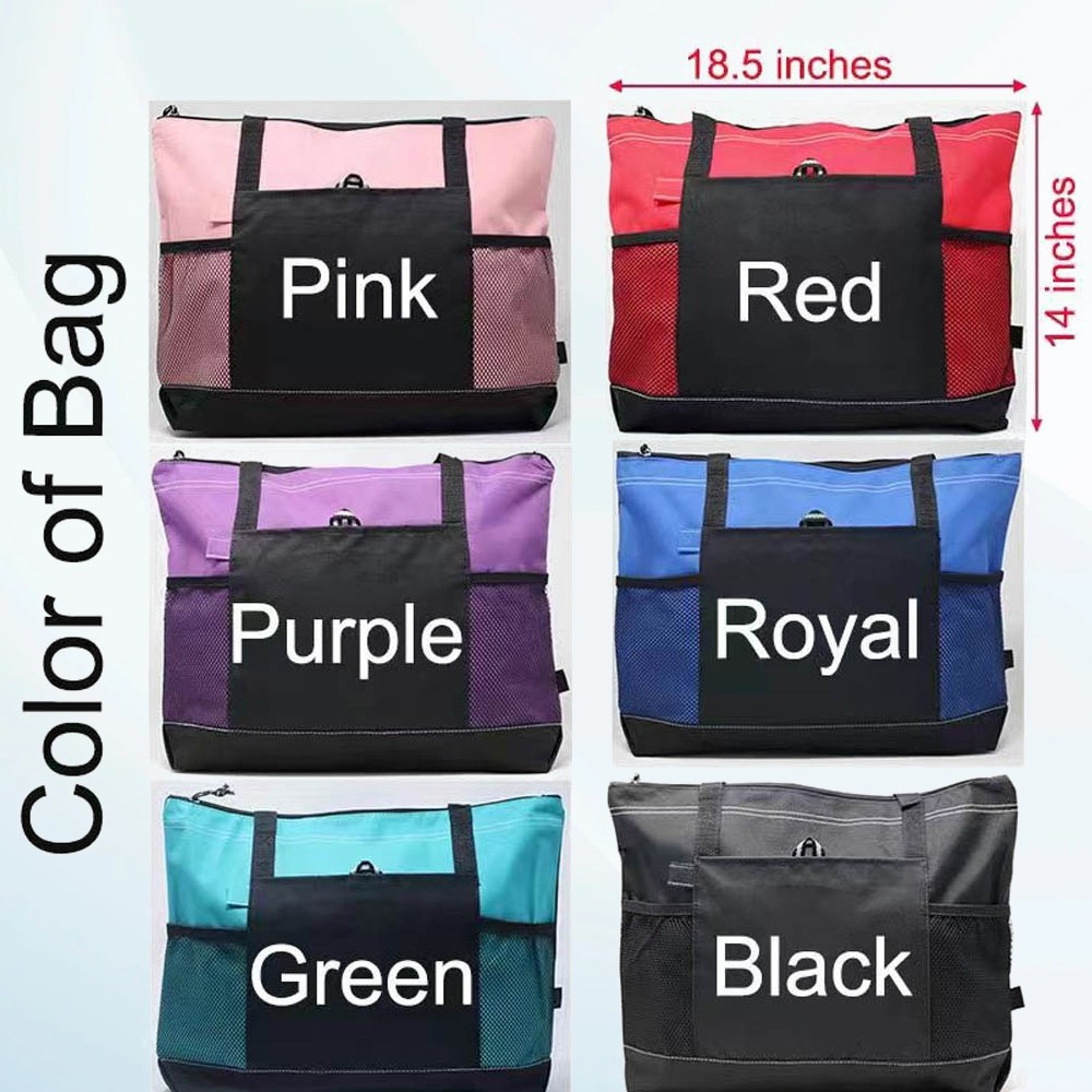 Personalized Glitter Football Mom Tote Bag, Mesh Tote Bag, Sports Keepsake, Travel Storage Bag