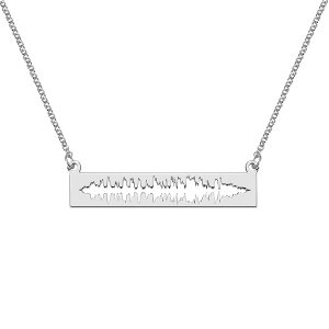 Personalized Sound Wave Bar Necklace