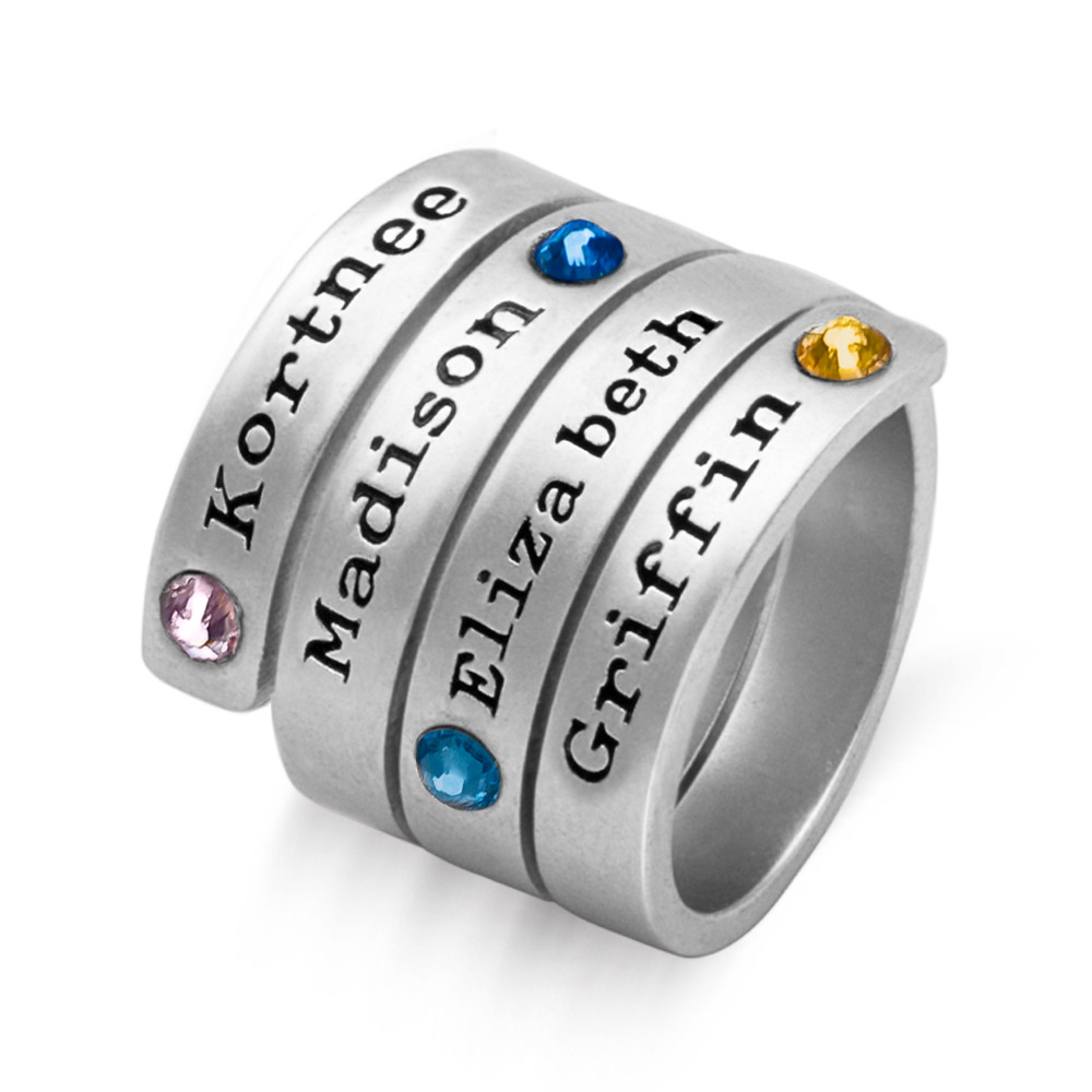 Custom-Specified Birthstone Wrap Ring