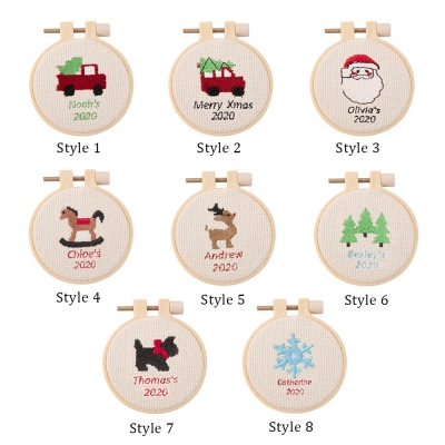 Personalized Christmas Embroidered Ornament for Children