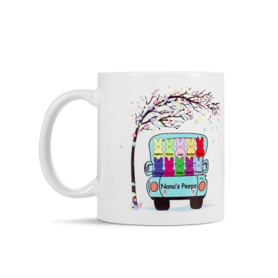 Personalized Peeps Bunny Coffee Mug Easter Cup