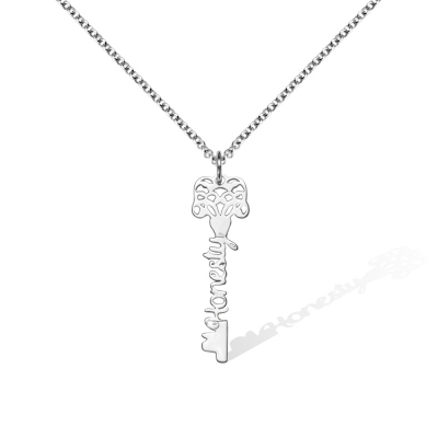 Collana chiave di onestà, ciondolo chiave di onestà in argento sterling/ottone, regalo di compleanno/anniversario/San Valentino per le donne