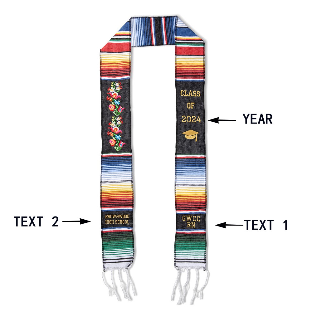 thumbnail image 2 of Jansun Kindergarten Graduation Stole Mexican Graduation Stole 2 of 12