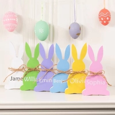 Personalized Easter Multi-Color Cute Decor Bunny for Easter Kids Game and Easter Party Favors