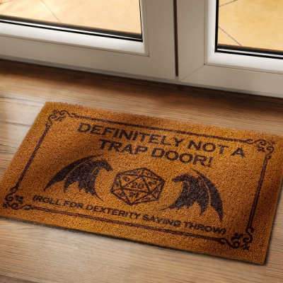 Funny DND Trap Door Doormat, Welcome Mats, Outdoor Door Mat, Not A Trap Door Doormat, DND Doormat, DND Gifts