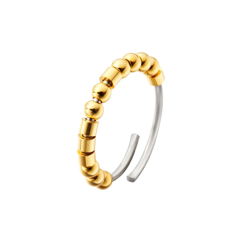 Personalisierter Fidget Ring mit Morsecode, Anti-Angst-Spinner-Ring, verstellbarer Ring, Edelstahl/Sterlingsilber-Schmuck, Geschenk für Freunde