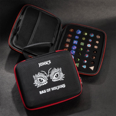 Custom Cover DND Dice Case, Double-Sided Dice Set Case, Dice Bag of Holding, Up to 10 Sets of Dice, Dice Storage Case, Dice Holder, DND Gifts