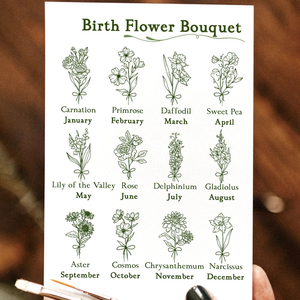 birth flower mug