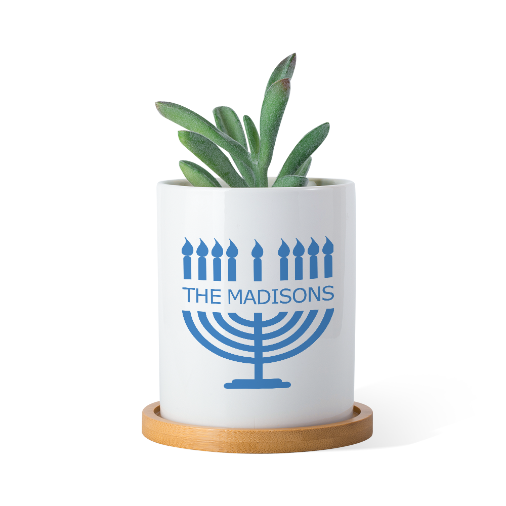 Pot de fleurs au design Menorah