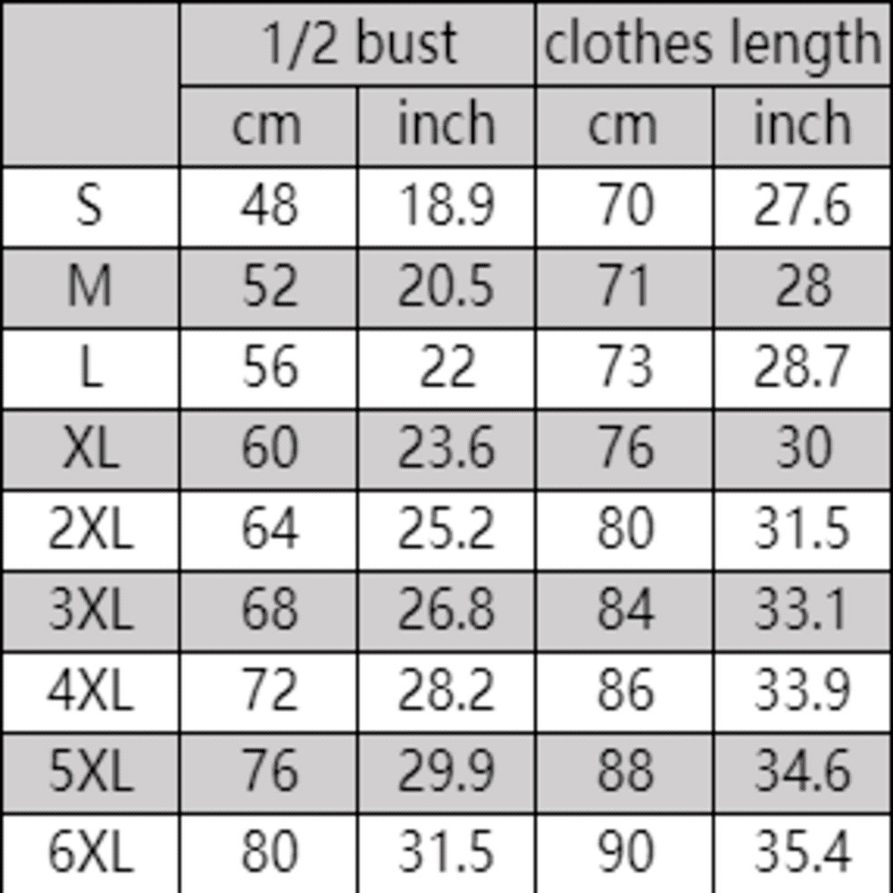 T-shirt Size