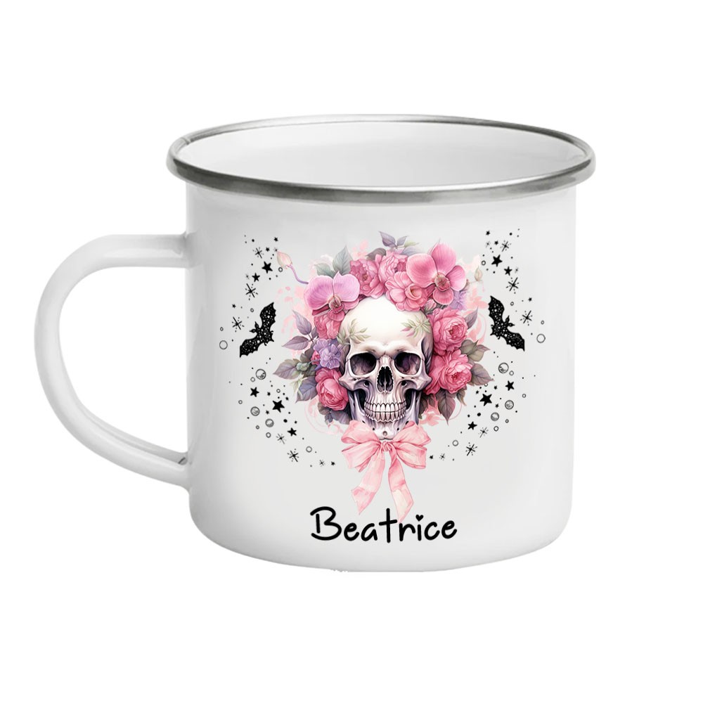 Halloween personalisierte Emaille Tasse