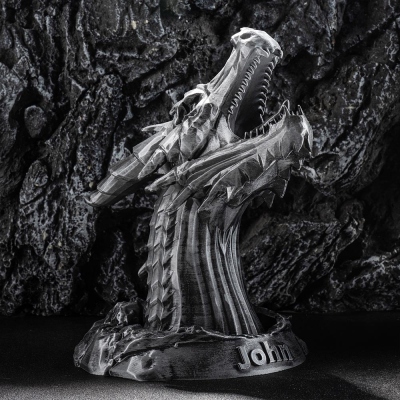 Personalized Dragon Headphones Stand, Dragon Bust, Dragon Headphone Holder, Dragon Head Statue, Perfect Gamer Gift for Him, Fantasy Gift, DND Gift