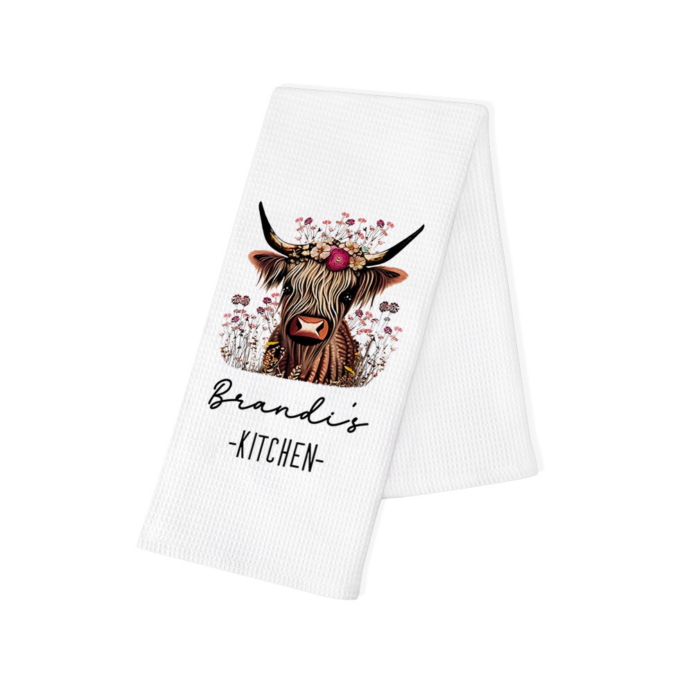 Highland Cow Tea Towel