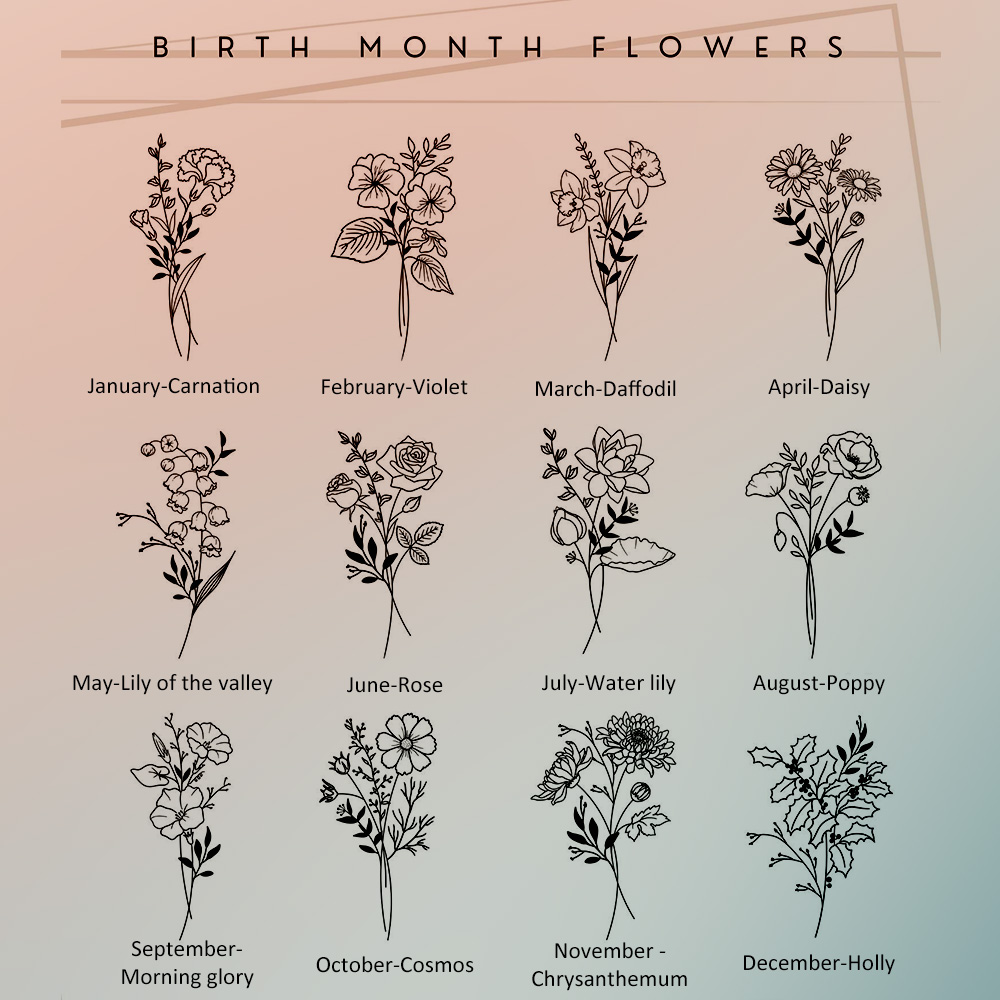 Marque-page Magnétique Personnalisé Avec Fleur De Naissance - En Cuir, Cadeau Livre Personnalisable - 3x8 Cm