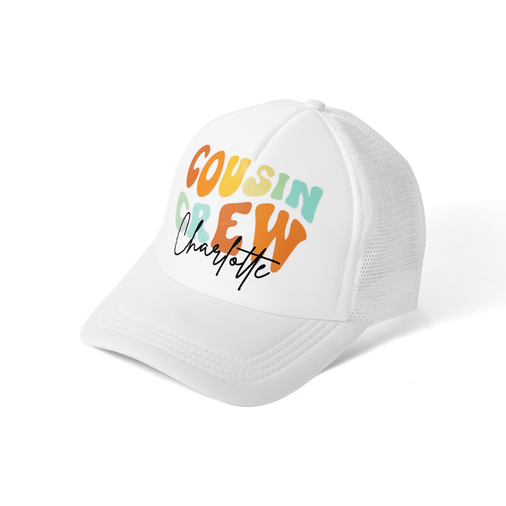 Personalized Cousin Crew Hat with Name, Perfect for Family Outings