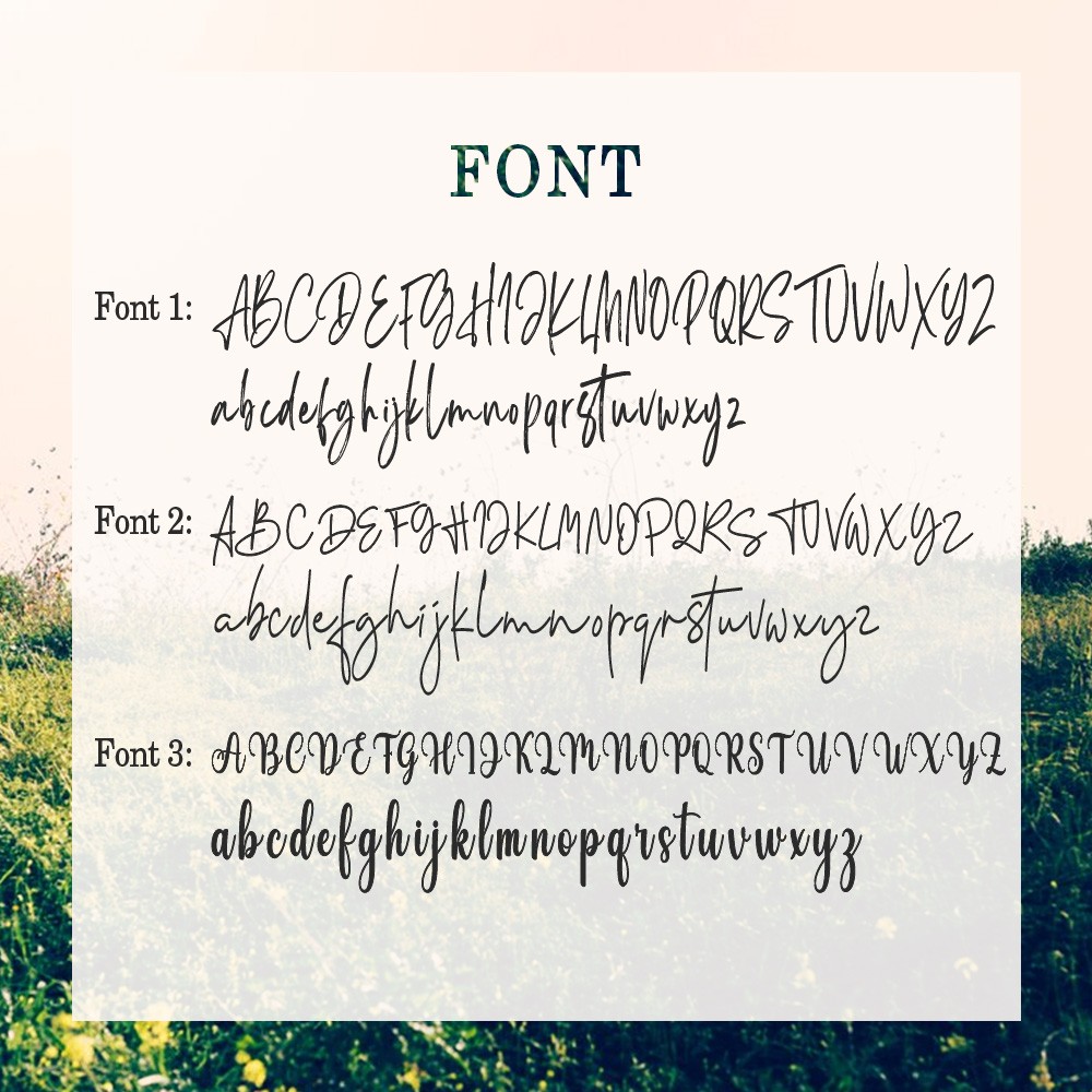 name font