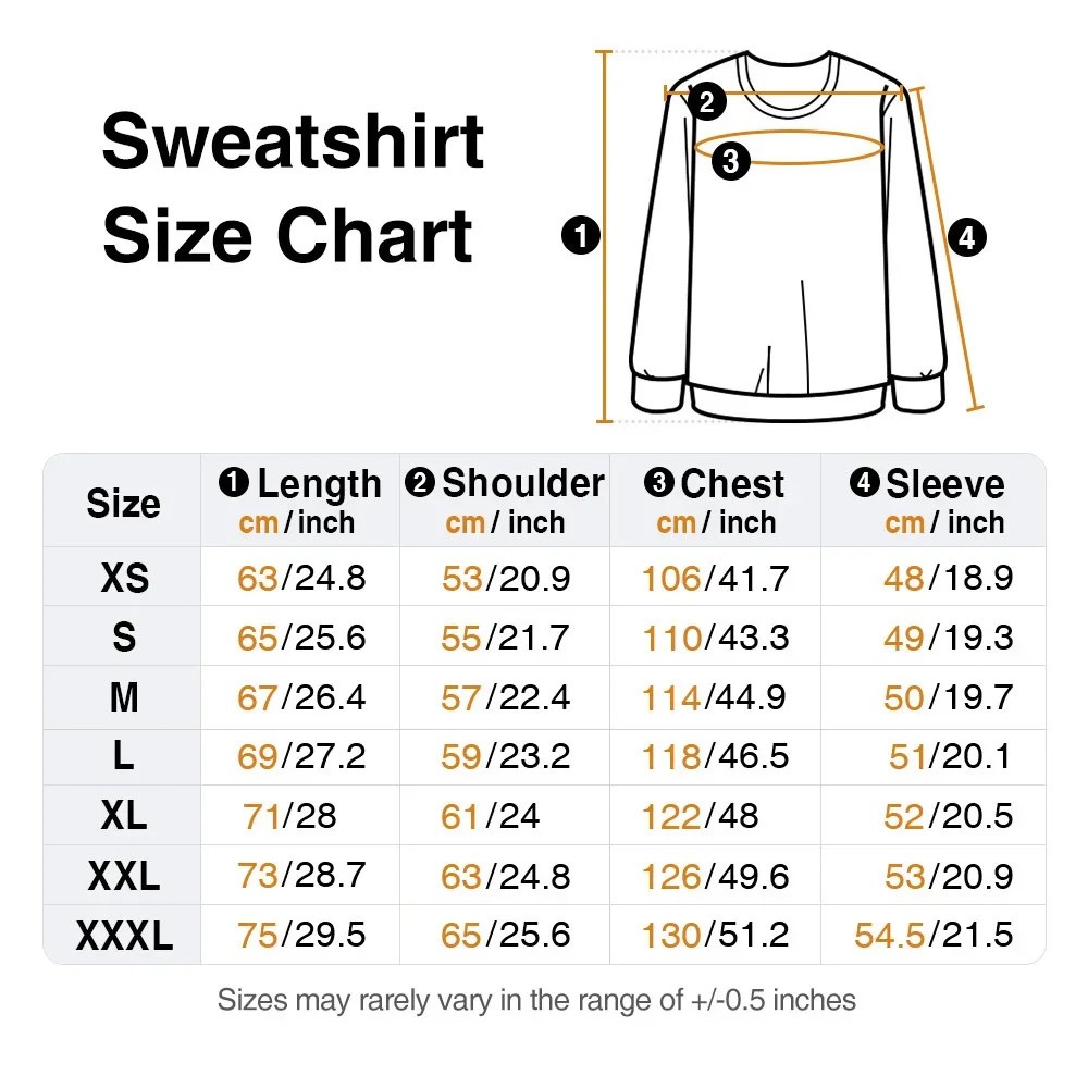 Sweatshirt size