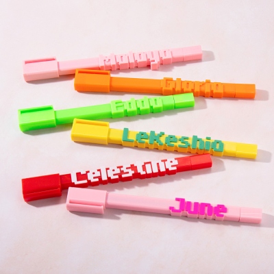 Custom Name 3D Printed Pens Set of 2, Stocking Stuffers, School Office Supplies, Back to School/Appreciation Gifts for Students/Teachers/Co-Workers