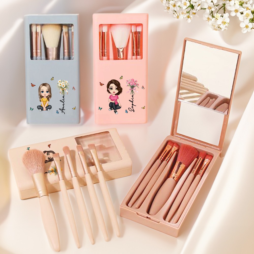 makeup brush set with name