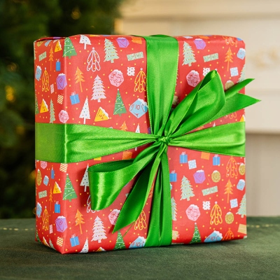 Merry Christmas Wrapping Papers, Merry Christmas Gift Packaging, Xmas Party Supplies Christmas Wrapping Sheets, DND Wrapping Paper, D20 Wrapping Paper