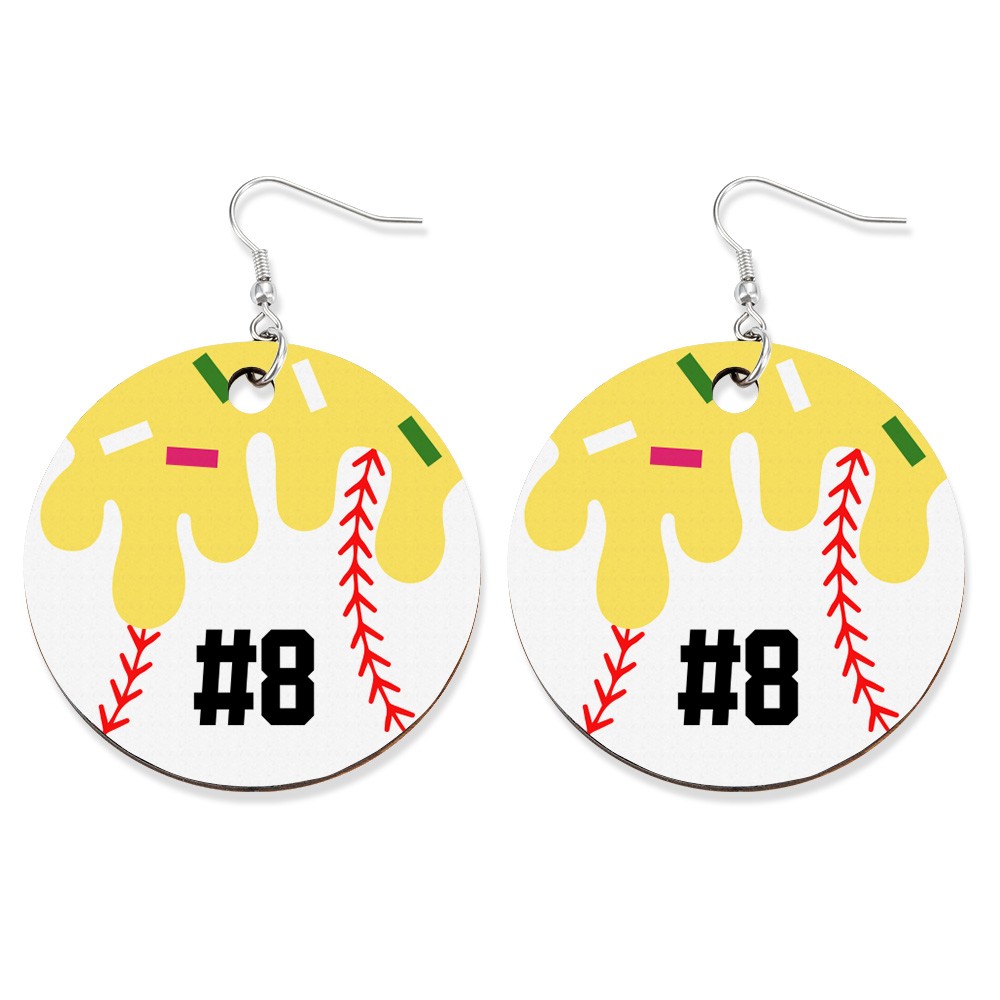 Ice Cream Baseball Earrings, Fun Dessert and Sports Inspired Jewelry, Unique Baseball and Ice Cream Charm Earrings, Cute and Playful Gift for Sports Fans