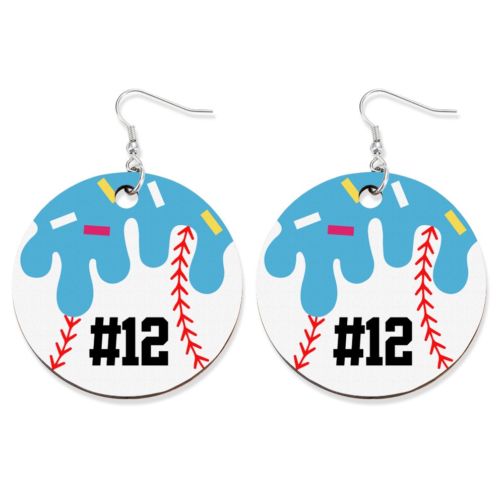 Ice Cream Baseball Earrings, Fun Dessert and Sports Inspired Jewelry, Unique Baseball and Ice Cream Charm Earrings, Cute and Playful Gift for Sports Fans