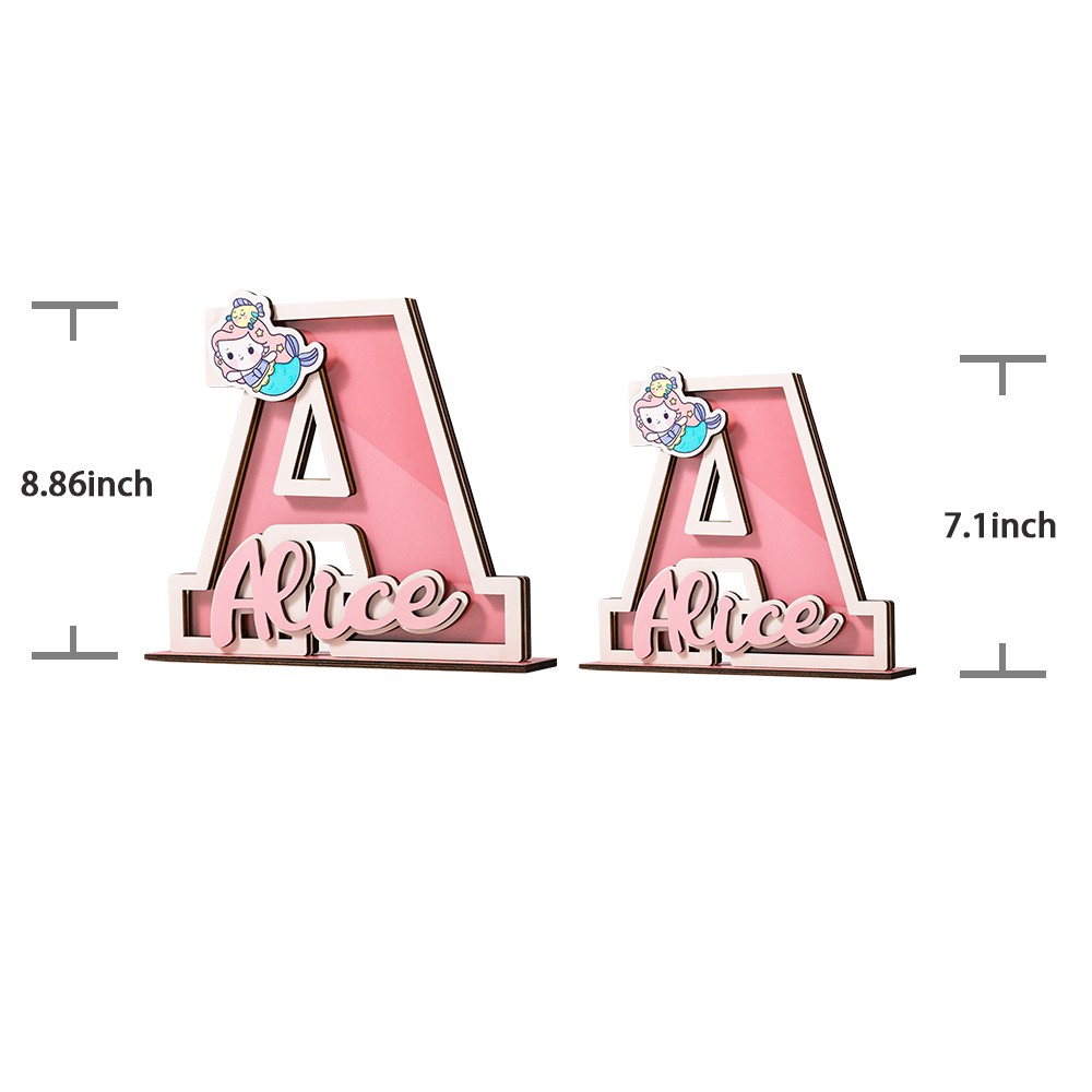 Personalized Name Wooden Letter Money Bank, Letter Clear Window Coin Bank Money Box, Kids' Room Decor, Birthday/Christmas/Children's Day Gift for Kids