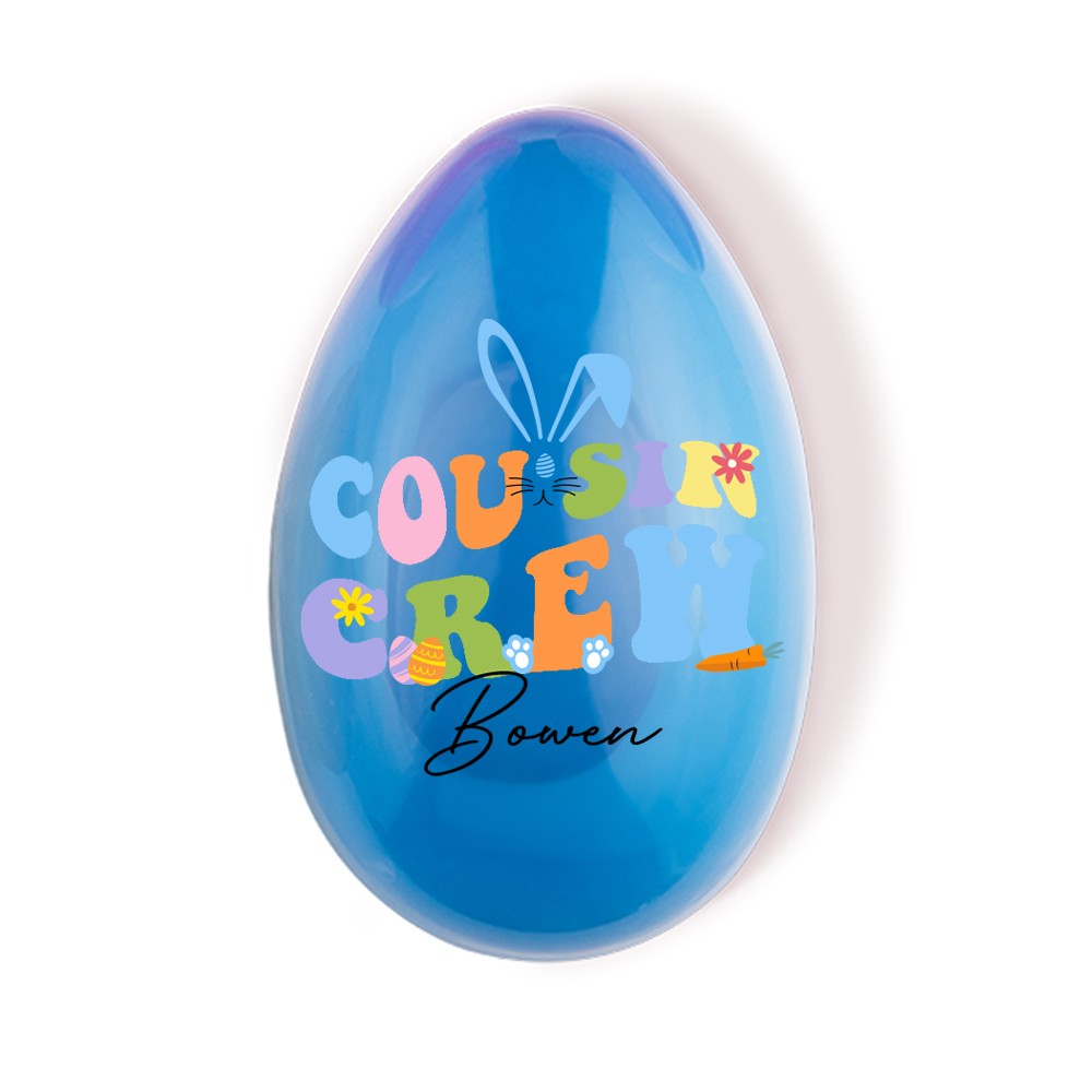 Personalized Cousin Crew Easter Eggs Custom Name, Multicolor Easter Egg for Family and Kids, Unique Holiday Gift for Easter Celebration