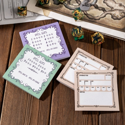 DND Stat Block Spell Slots Sticky Notes, Spell Slot Tracker, Spell Tracker, DND Stationery, DM Tools, DND Gifts