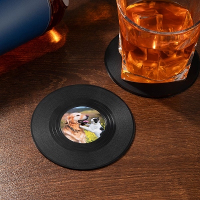 Personalized Vinyl Record Coaster