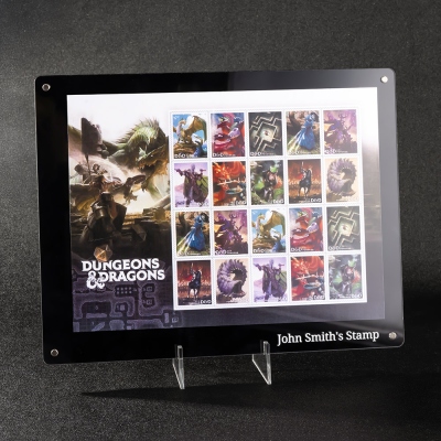 Personalized DND Acrylic Stamp Display Frame For Stamp Sheet, Custom Name DND Stamp Holder, Tabletop Decor, Table Decoration, DND Gifts, DM Gifts
