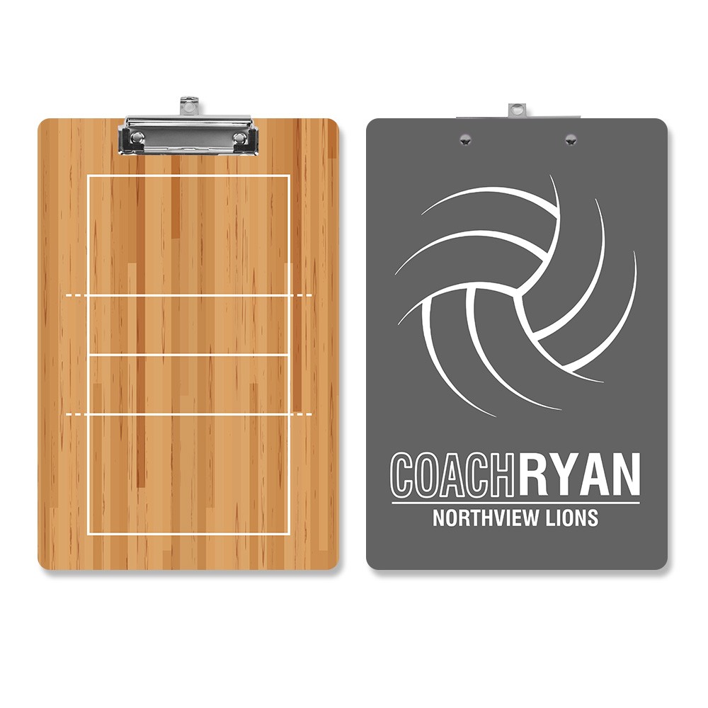 Personalized Volleyball Clipboard, Custom Name Coaching Board, Game Strategy Clipboard for Volleyball Coaches