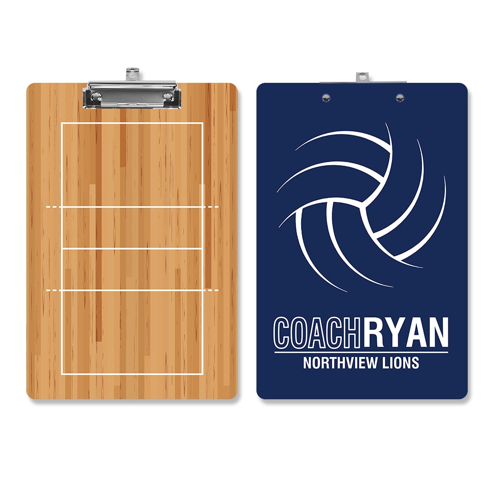 Personalized Volleyball Clipboard, Custom Name Coaching Board, Game Strategy Clipboard for Volleyball Coaches