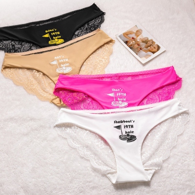 Personalized Women's Fun Golf Underwear, 19th Hole Lace Thongs, Sexy Panties, Bridal Shower Favors, Anniversary/Valentine's Day Gifts for Golf Lovers