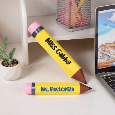 Personalized 3D Printed Pencil Name Sign, Teacher's Desk Accessory, Home Decor, Teacher's Day/Appreciation Gift for Teachers/Educators/Librarians