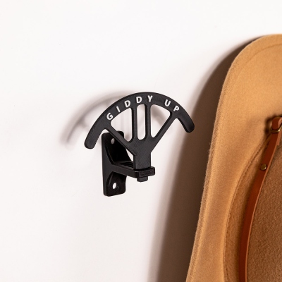 Personalized 3D Printed Cowboy Hat Hanger, Multicolor Wall-Mounted Hat Holder, Adjustable Western Hat Display Rack, Gift for Cowboys/Family/Friends