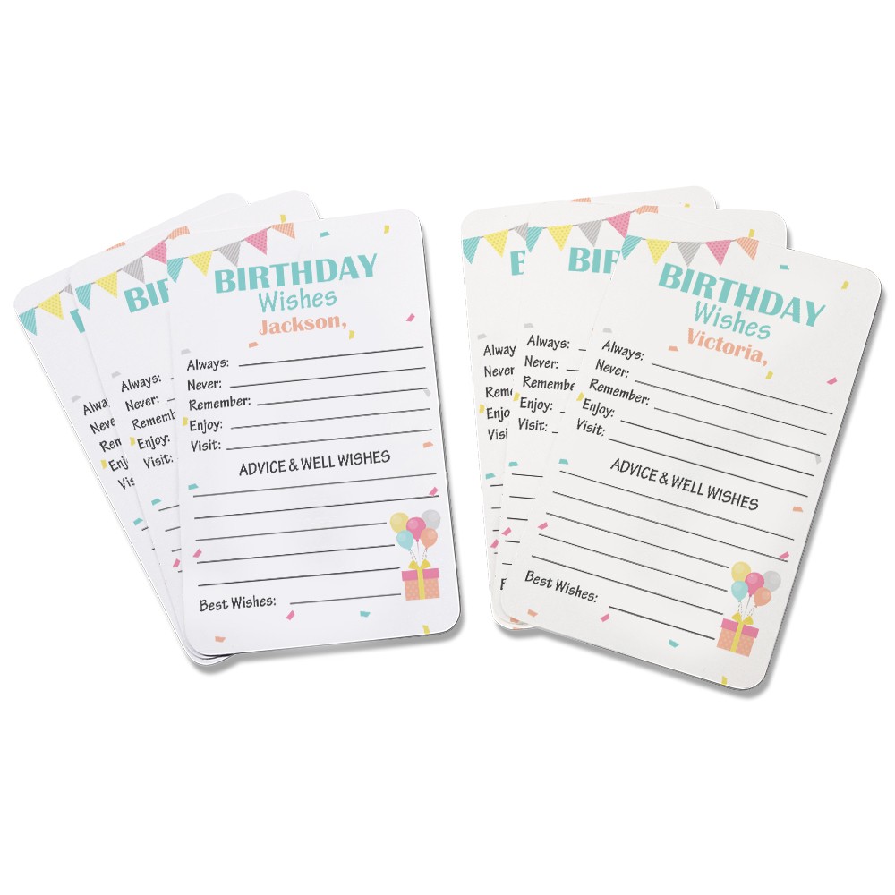 Custom Birthday Wishes Cards, Set of 15pcs, Greeting Cards for Birthday Parties, Birthday Party Decorations, Birthday Gifts, Gifts for Birthday Celebrations