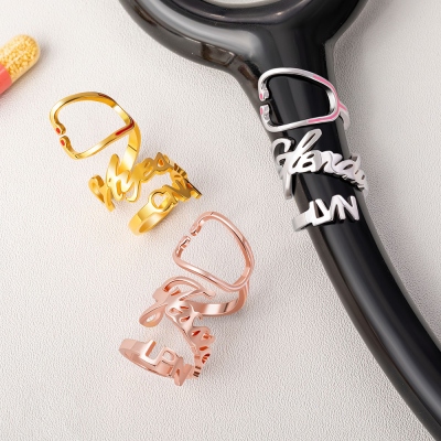 Personalized Stethoscope Tag with Name, Custom Enamel Stethoscope ID Tag Charm, Appreciation/Graduation Gift for Doctors/Nurses/Medical Students